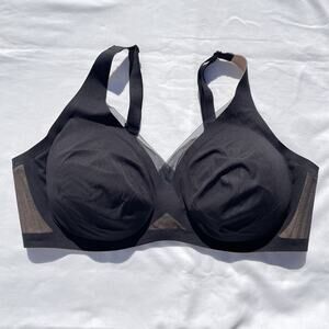 Honeylove Crossover Bra 38D 38DD 38E Black Wireless